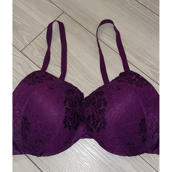 Maidenform DM9900 Love the Lift Push Up Demi Bra Padded UW Lace Womens 36D - Picture 3 of 6